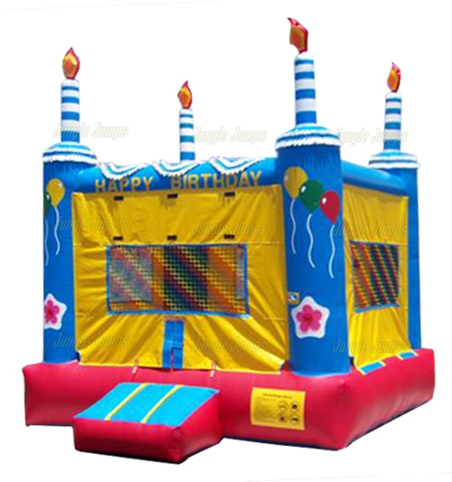 BLUE & RED INFLATABLE BIRTHDAY CAKE
